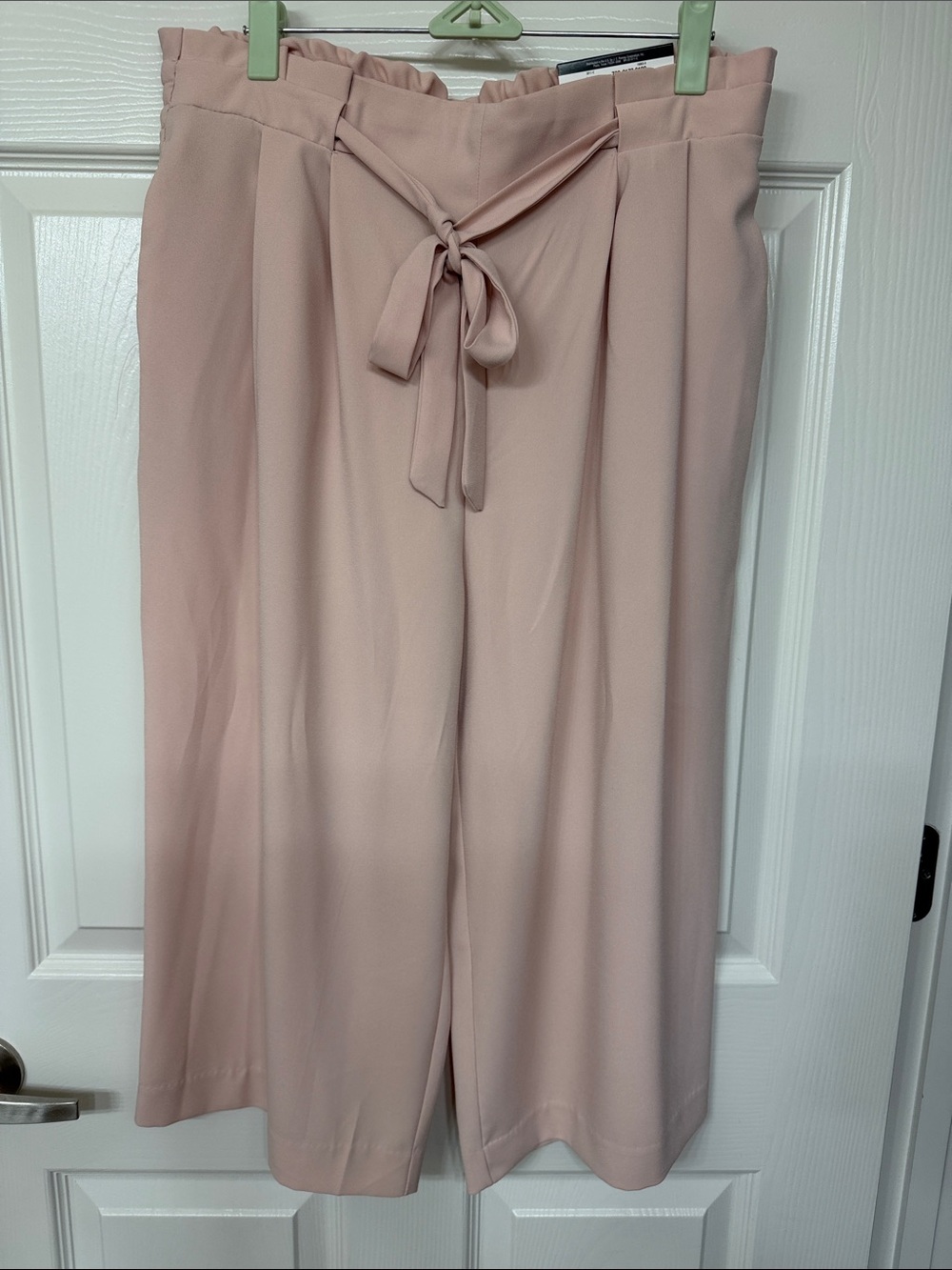 Worthington Dusty Blush Tie-Waist Wide-Leg Pants